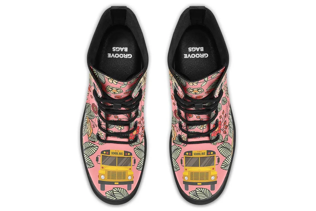 Floral School Bus Boots