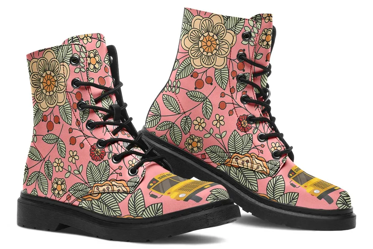 Floral School Bus Boots
