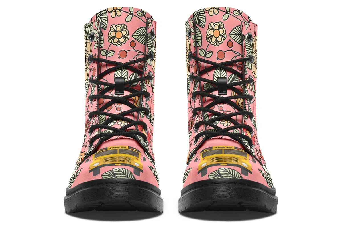 Floral School Bus Boots