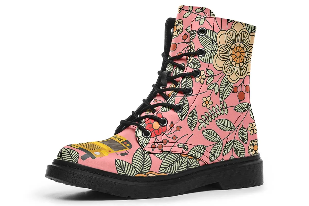 Floral School Bus Boots