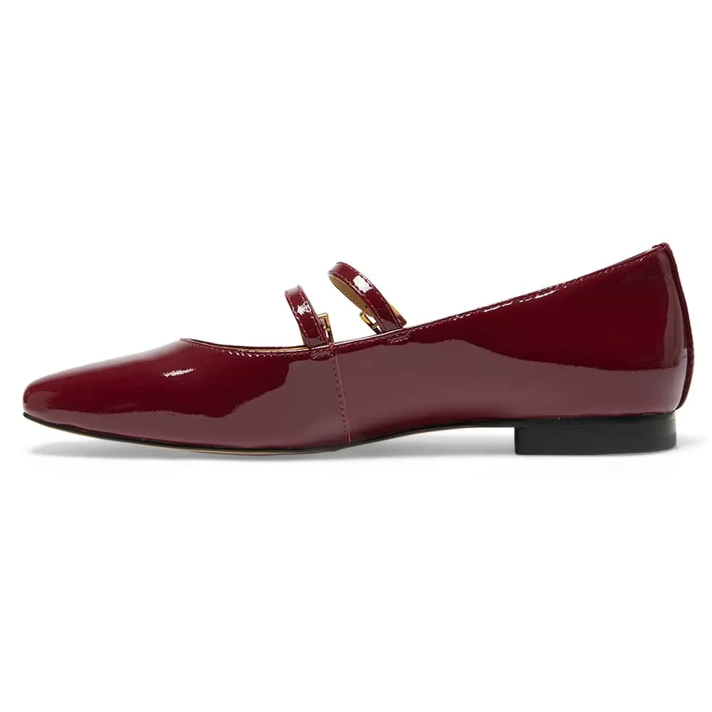 Freda Flat in Wine Patent