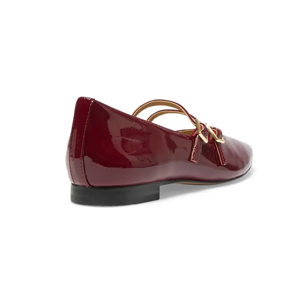 Freda Flat in Wine Patent