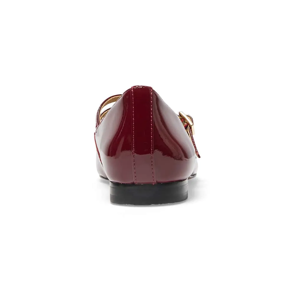 Freda Flat in Wine Patent