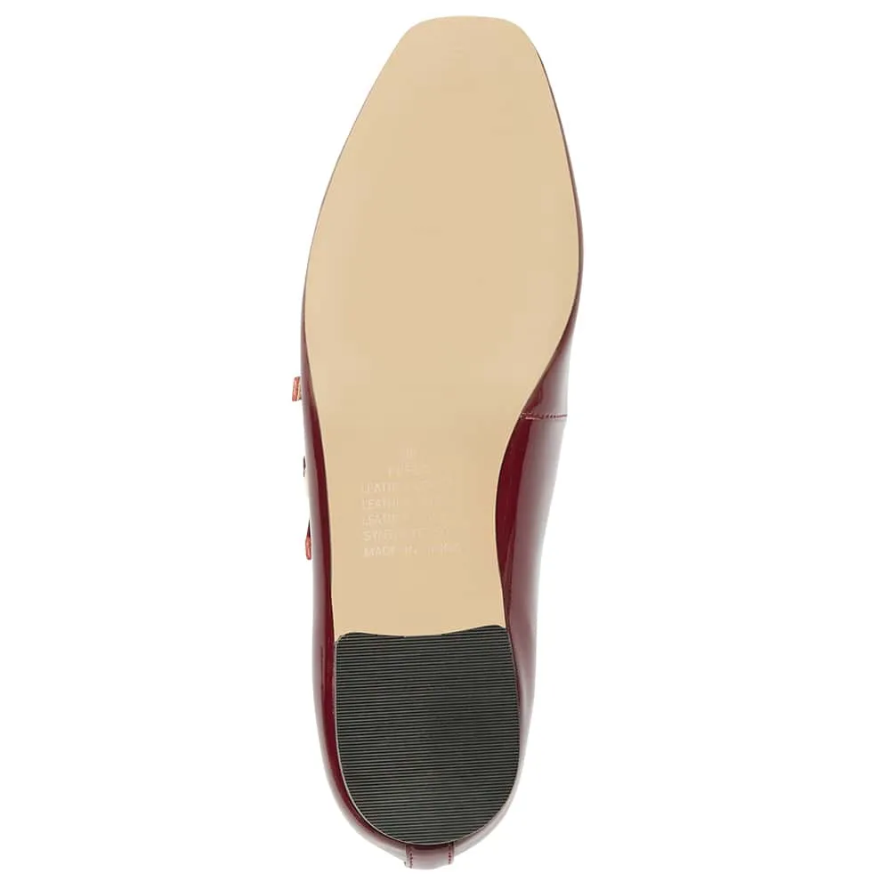 Freda Flat in Wine Patent