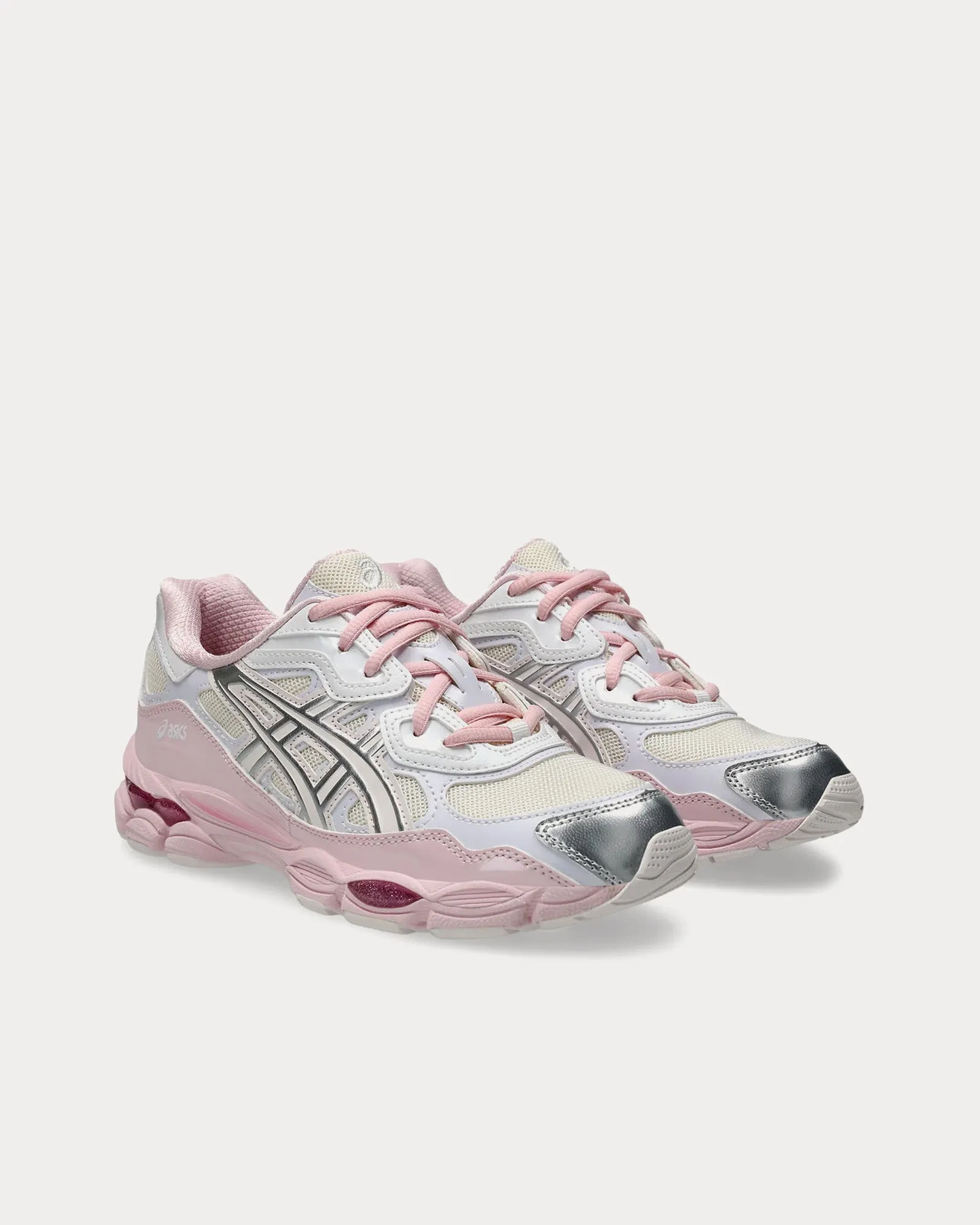 Gel-NYC Cream / Pure Silver Low Top Sneakers