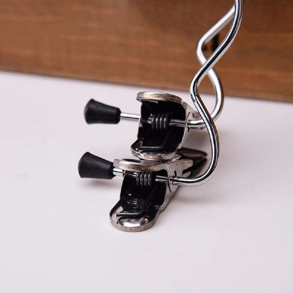 glasstore 6Pcs Stainless Steel Heavy Duty Drying Racks Portable Hanger Clips Laundry Hooks Hanging Clothes Pins Single Clip Scarf Closet Organizer Hanger for Travel and Home