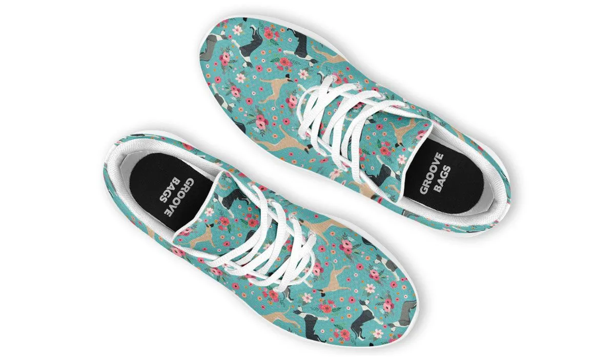 Great Dane Flower Athletic Sneakers