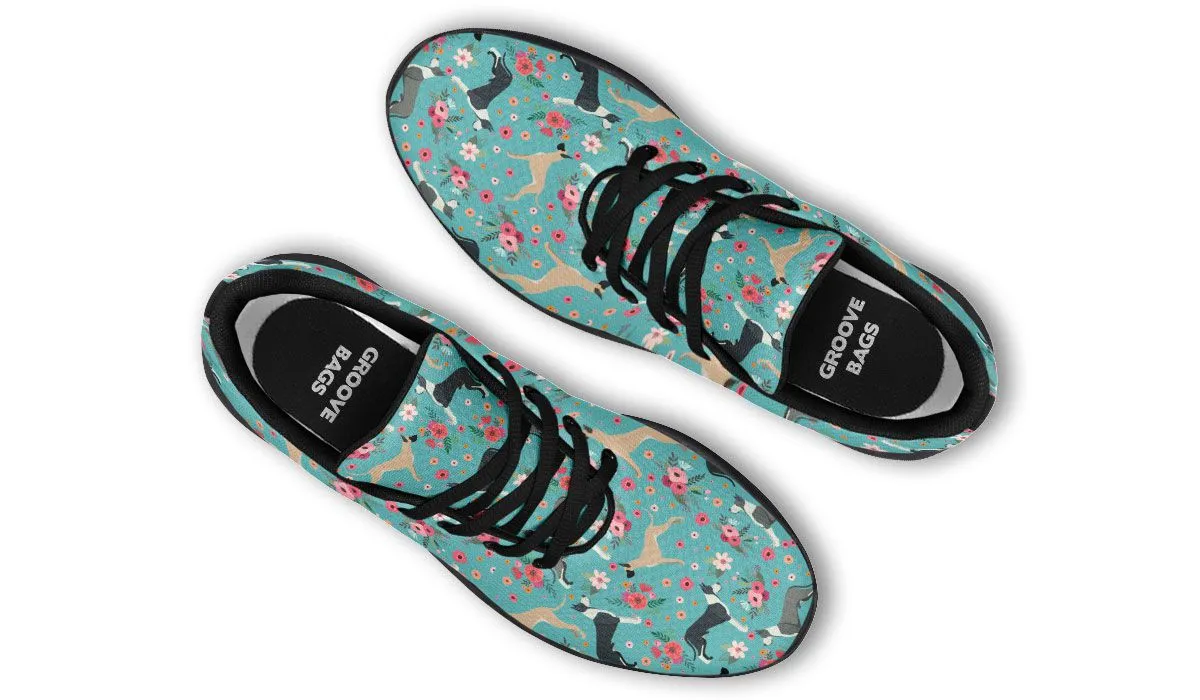 Great Dane Flower Athletic Sneakers
