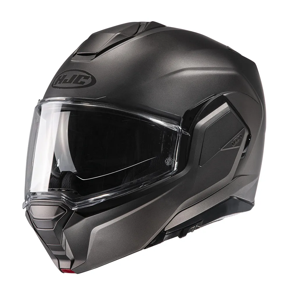 HJC I100 Semi Flat Titanium Flip Up Motorbike Helmet