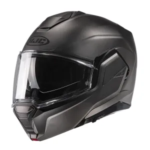 HJC I100 Semi Flat Titanium Flip Up Motorbike Helmet