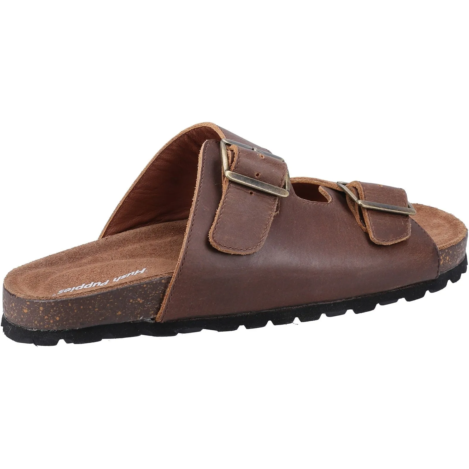 Hush Puppies Mens Nash Leather Sandals - Brown