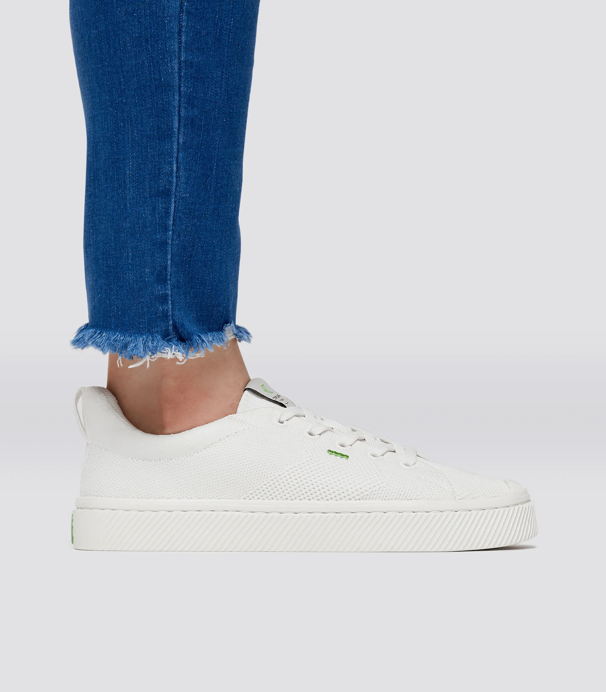 IBI Low Off White Knit Sneaker Women
