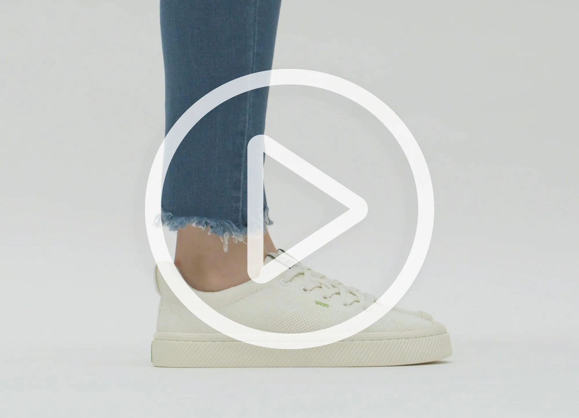 IBI Low Off White Knit Sneaker Women