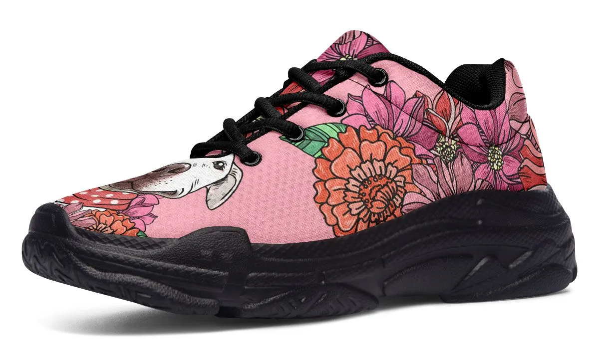 Illustrated Pit Bull Chunky Sneakers