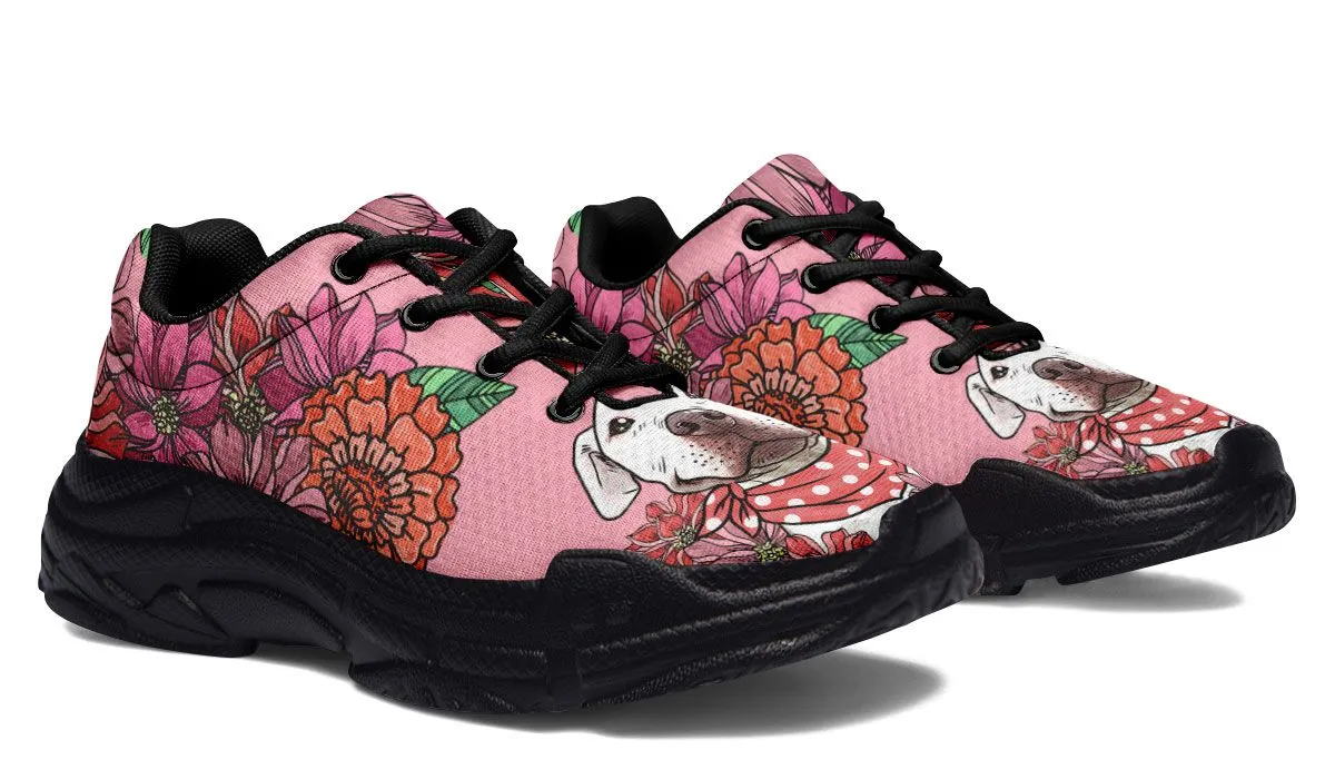Illustrated Pit Bull Chunky Sneakers
