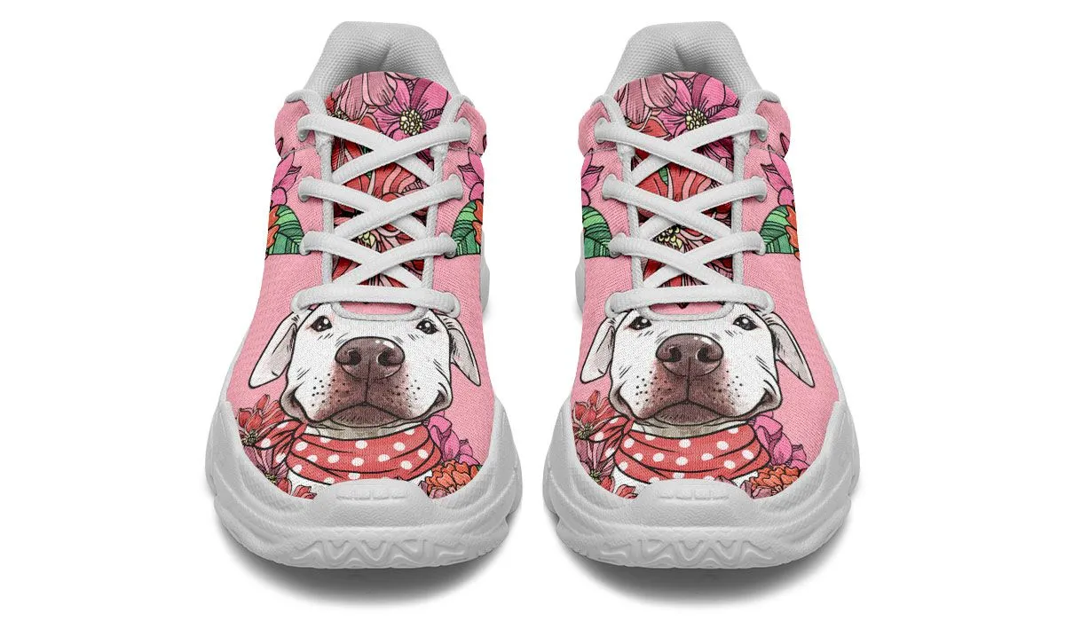 Illustrated Pit Bull Chunky Sneakers