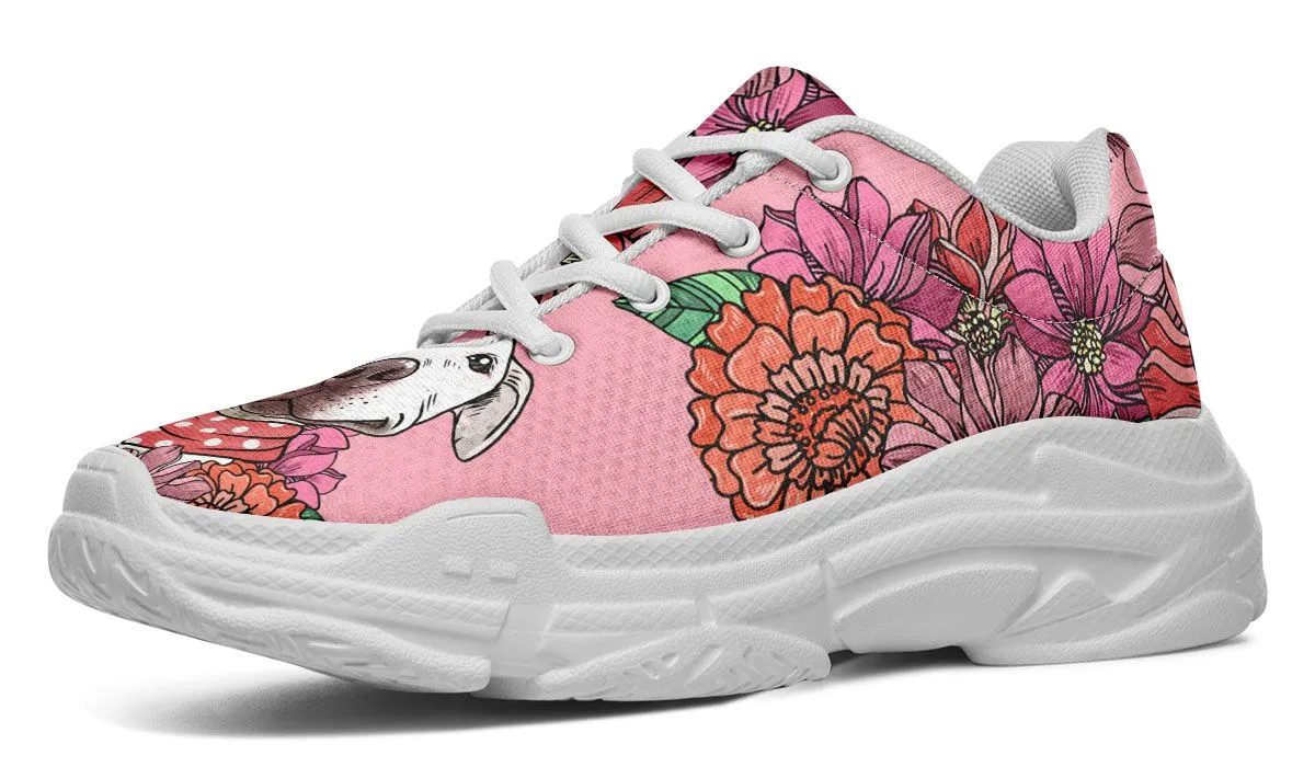 Illustrated Pit Bull Chunky Sneakers