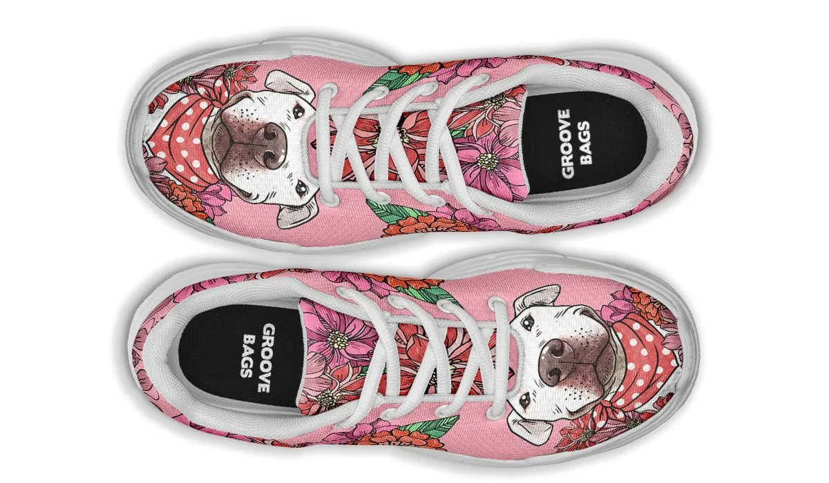 Illustrated Pit Bull Chunky Sneakers