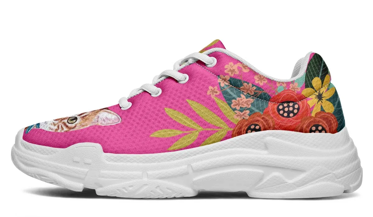 Joyful Tabby Cat Chunky Sneakers