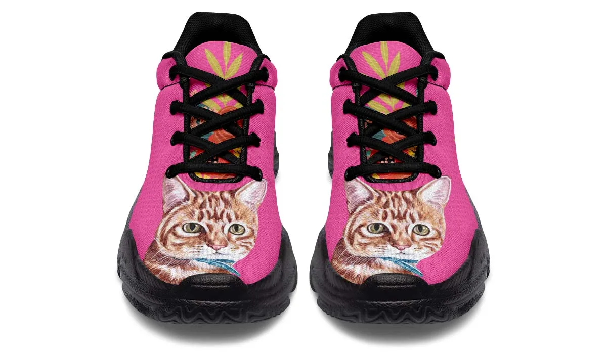 Joyful Tabby Cat Chunky Sneakers