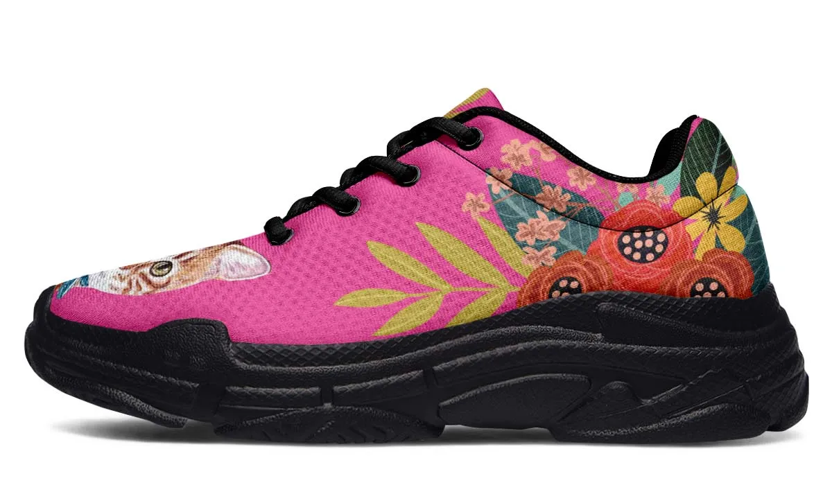 Joyful Tabby Cat Chunky Sneakers