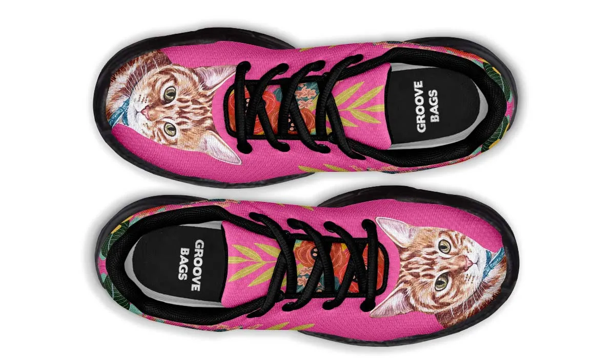 Joyful Tabby Cat Chunky Sneakers