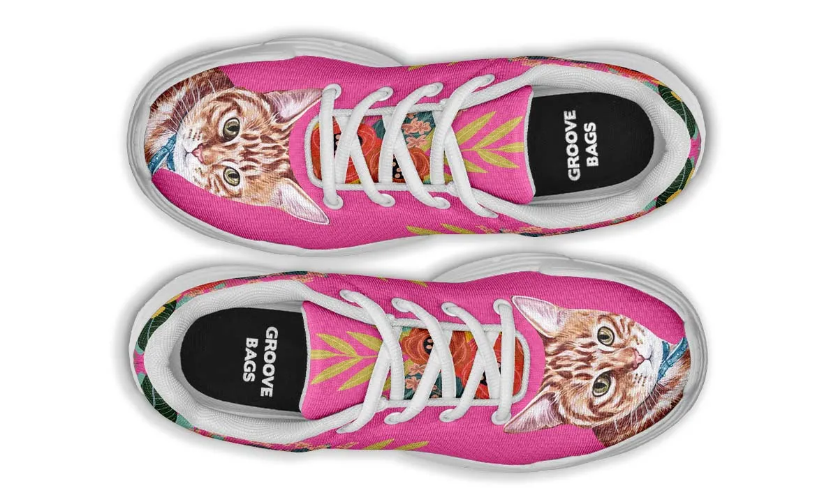 Joyful Tabby Cat Chunky Sneakers