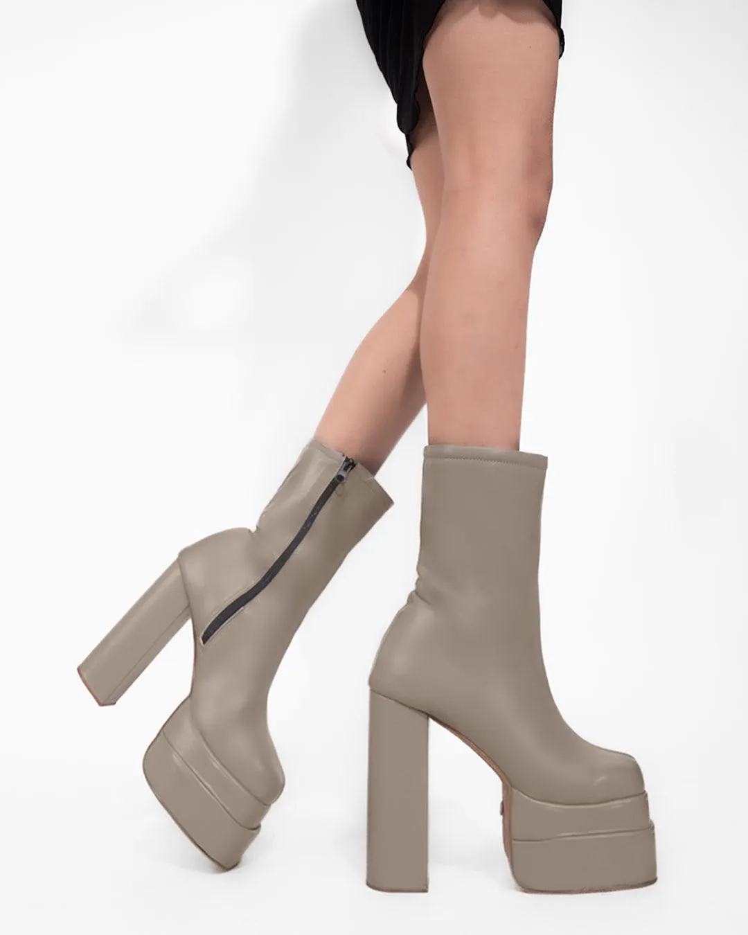 Littlebox Aevitas Platform Boots In Mocha