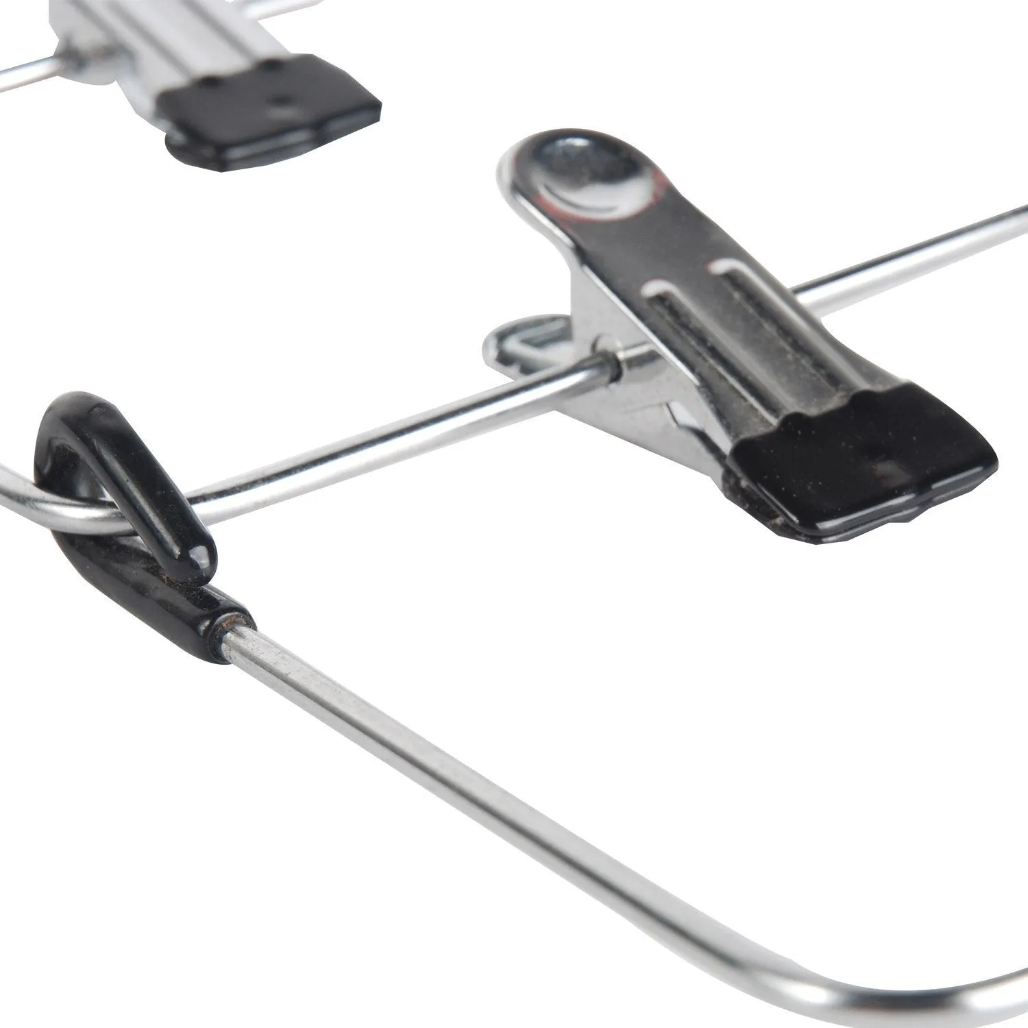 LOHAS Home 4 Tier Skirt Hangers Pants Hangers Closet Organizer Stainless Steel Fold up Space Saving Hangers (2-Pieces)