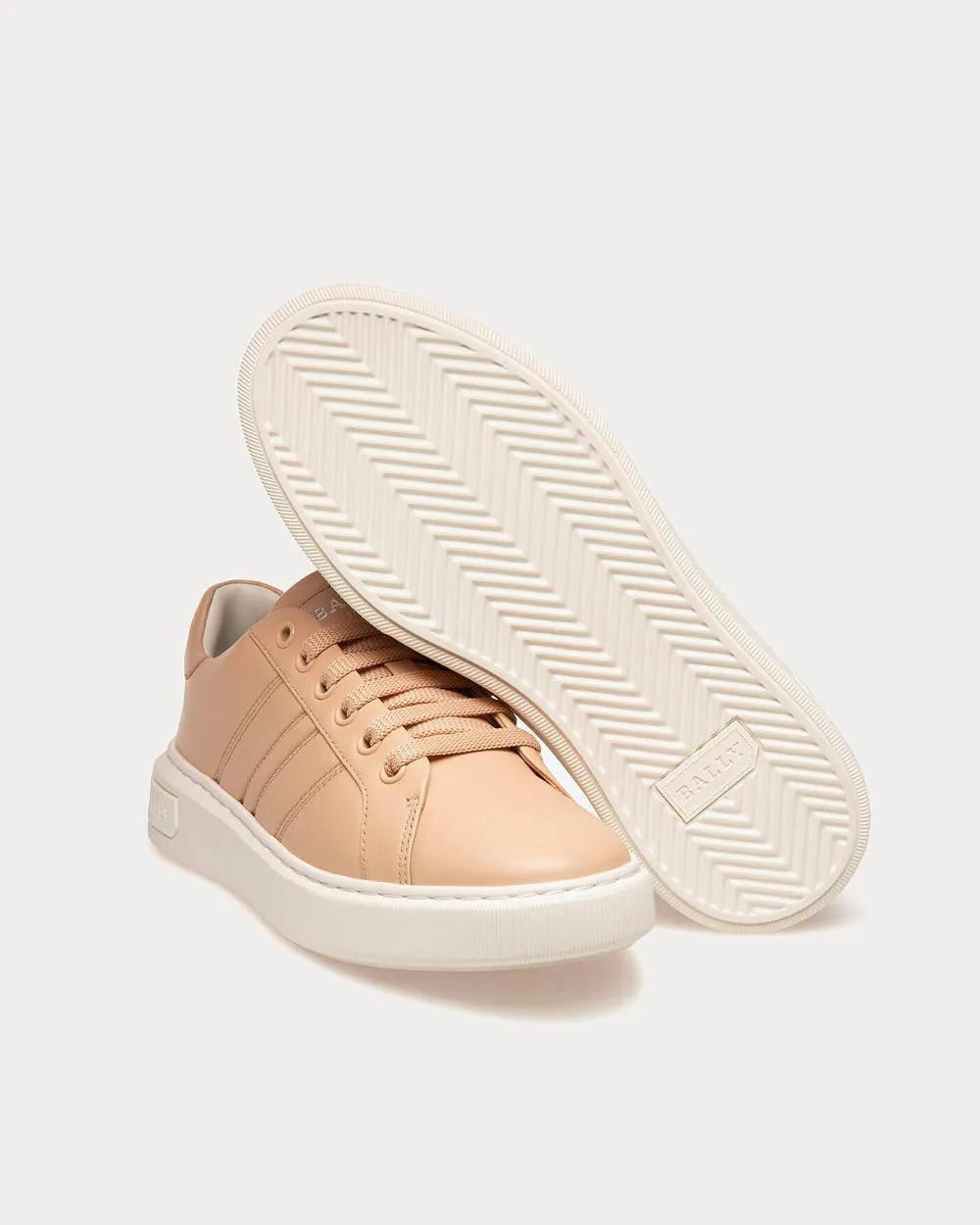 Mandye Leather Blush Pink Low Top Sneakers