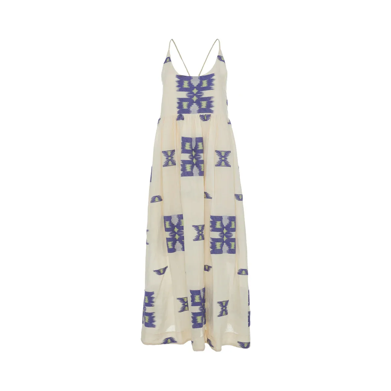 Markella Dress Blue/Lime