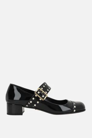 Mary-Jane Patent Slingback Pumps