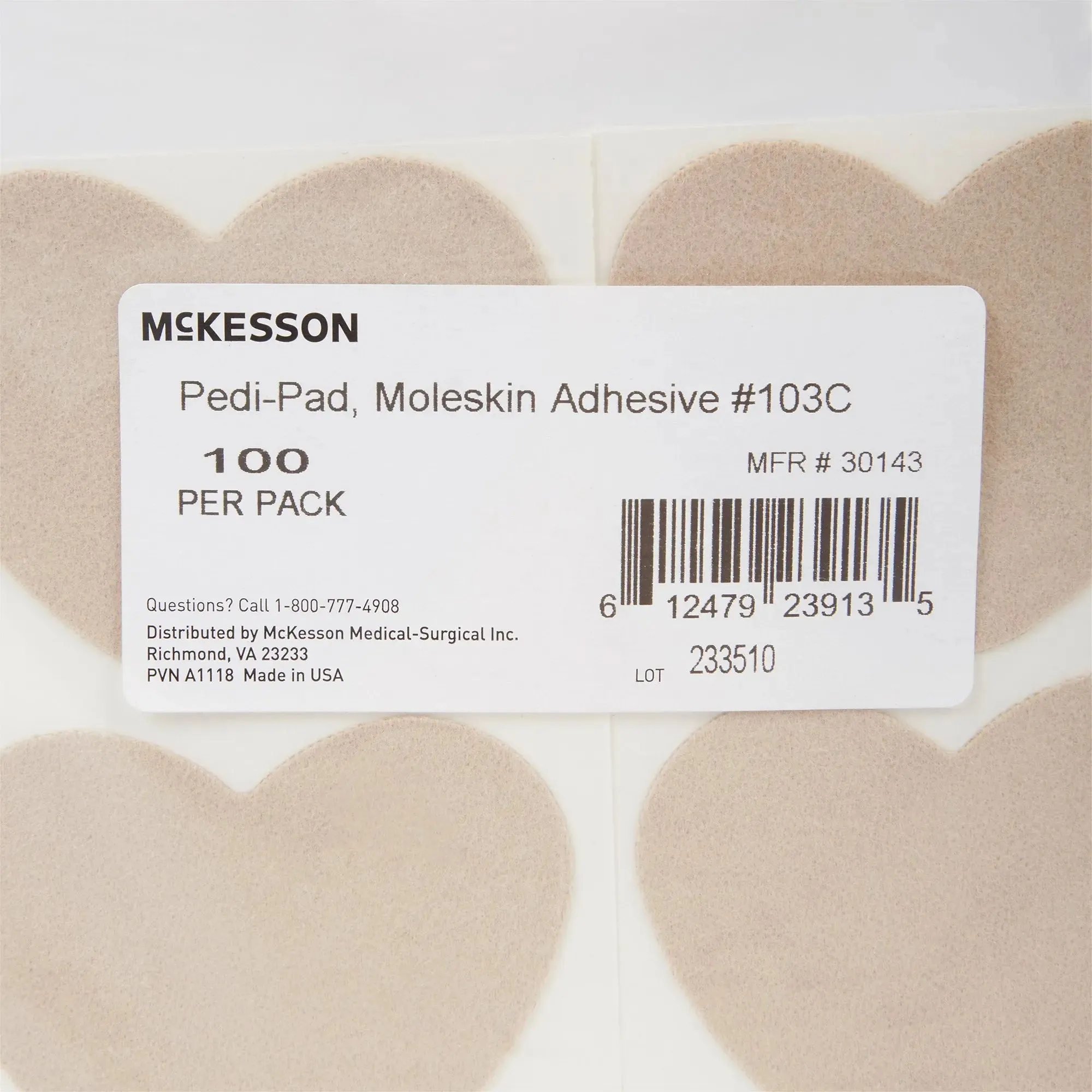McKesson Pedi-Pad Beige Protective Pad, Size 103-C