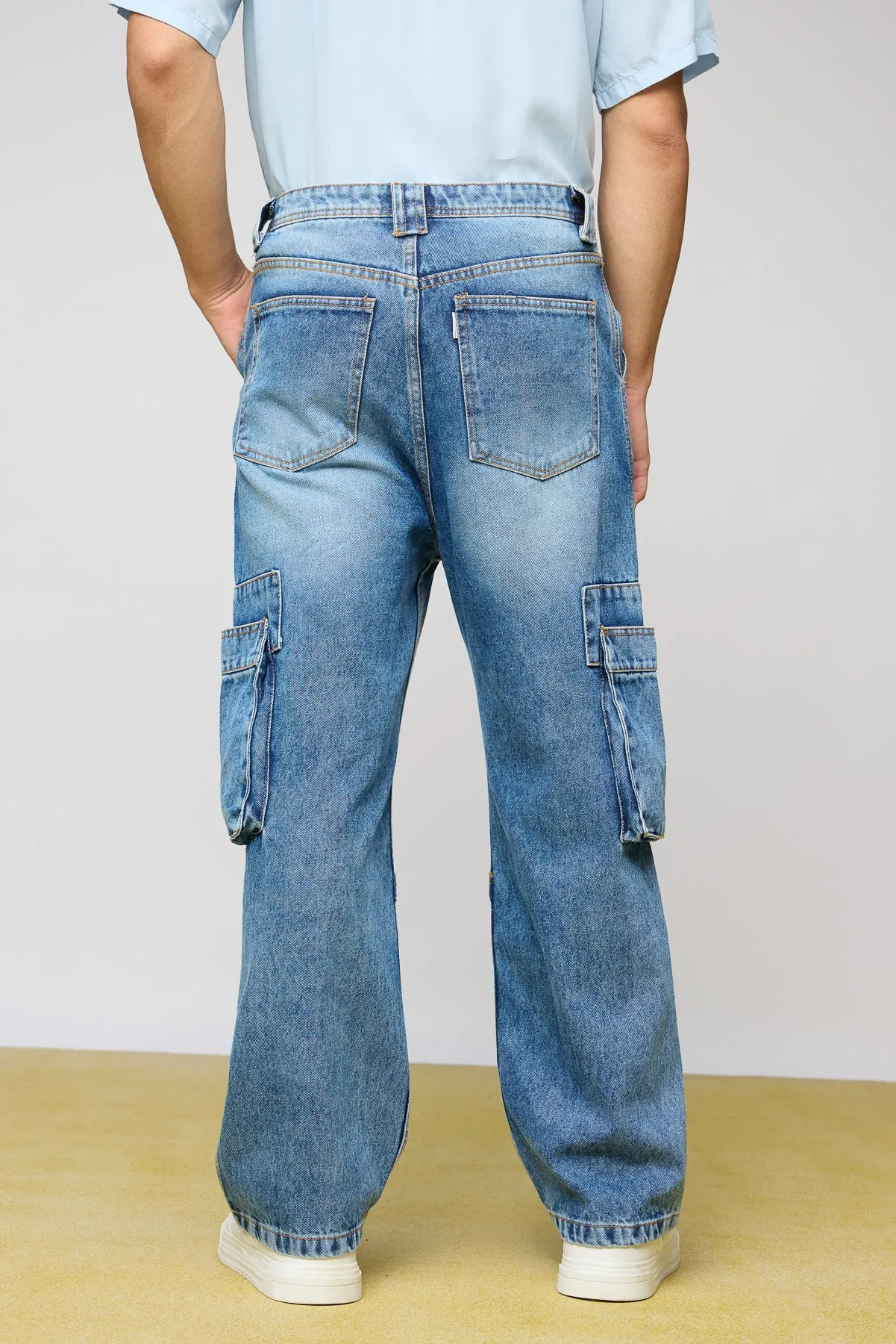 Mid Blue Men's Utility Jeans