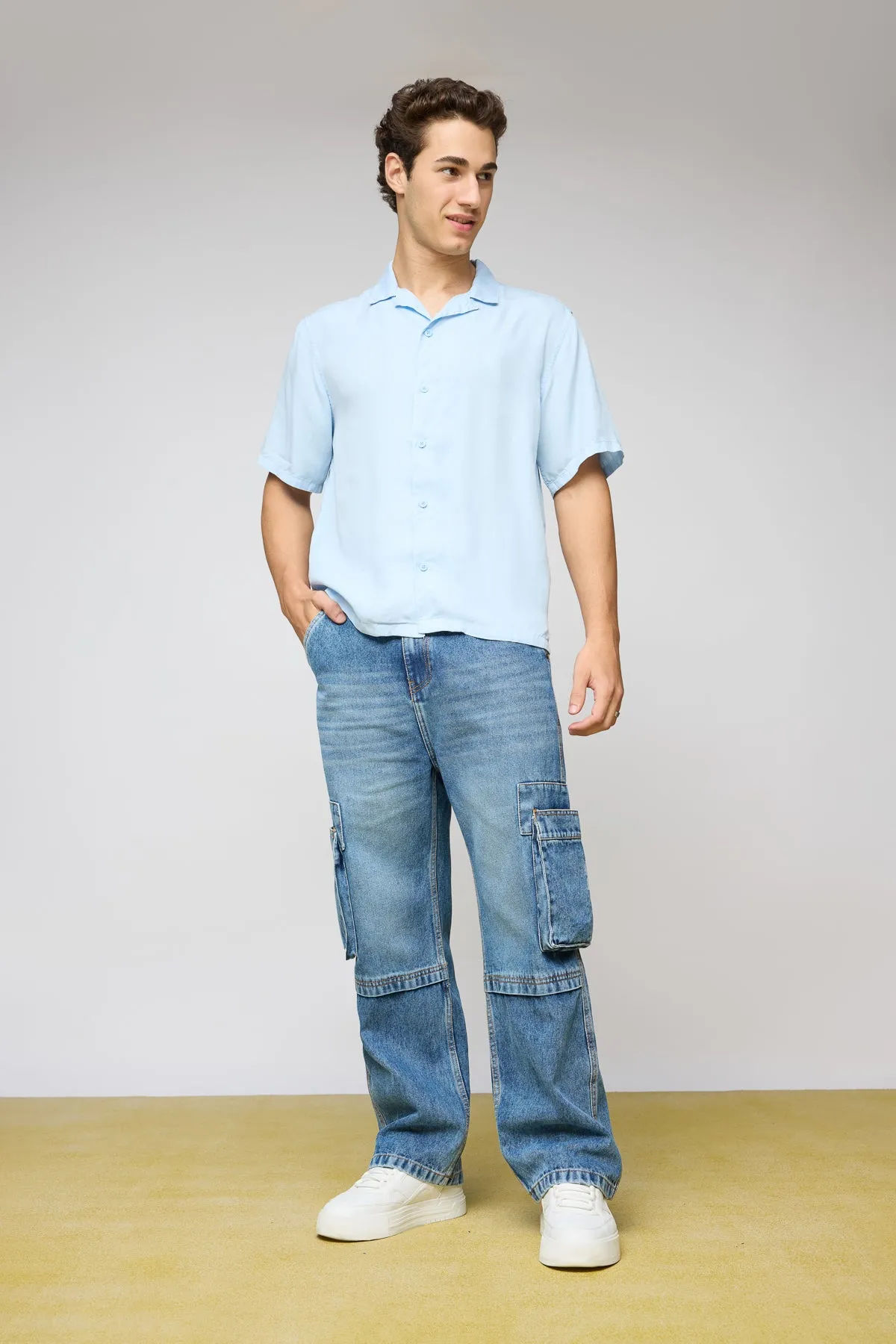 Mid Blue Men's Utility Jeans