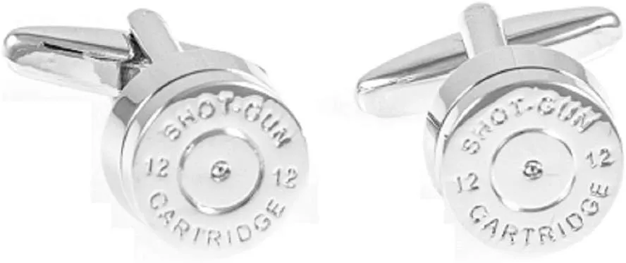 MRCUFF Bullet Shell Casing Army Police Pair Cufflinks in a Presentation Gift Box & Polishing Cloth