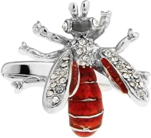 MRCUFF Hornet Wasp Bee Pair Cufflinks in a Presentation Gift Box & Polishing Cloth