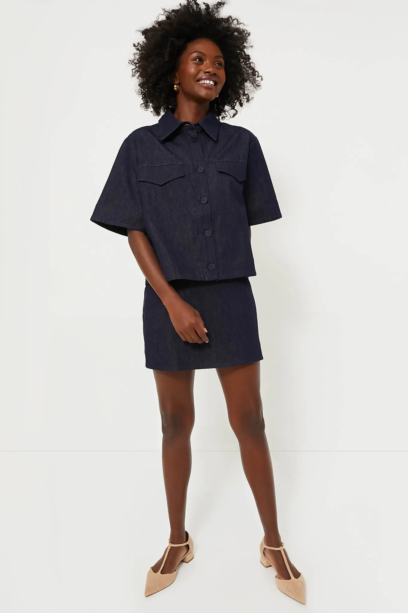 Navy Denim Tessa Top