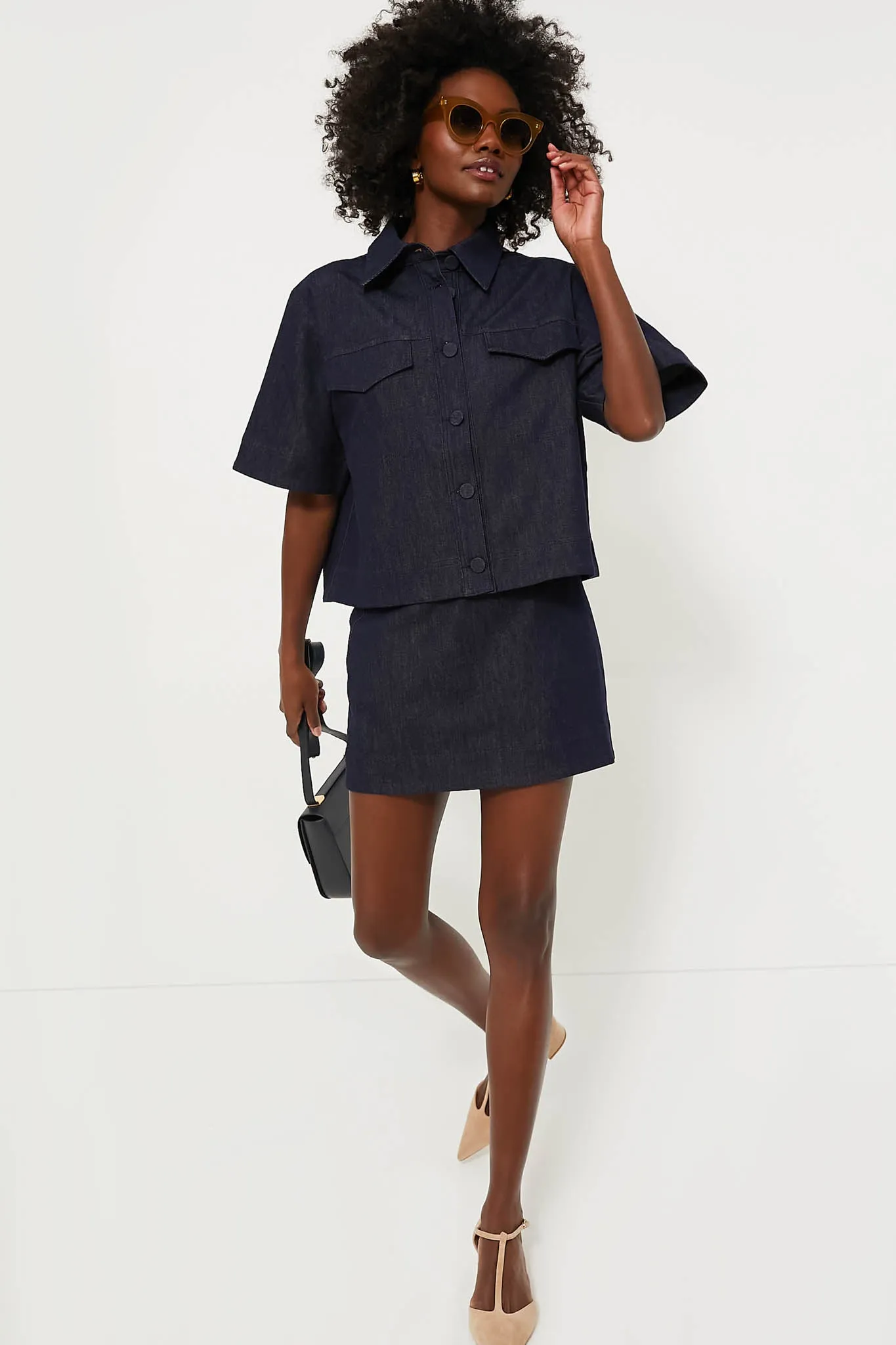 Navy Denim Tessa Top