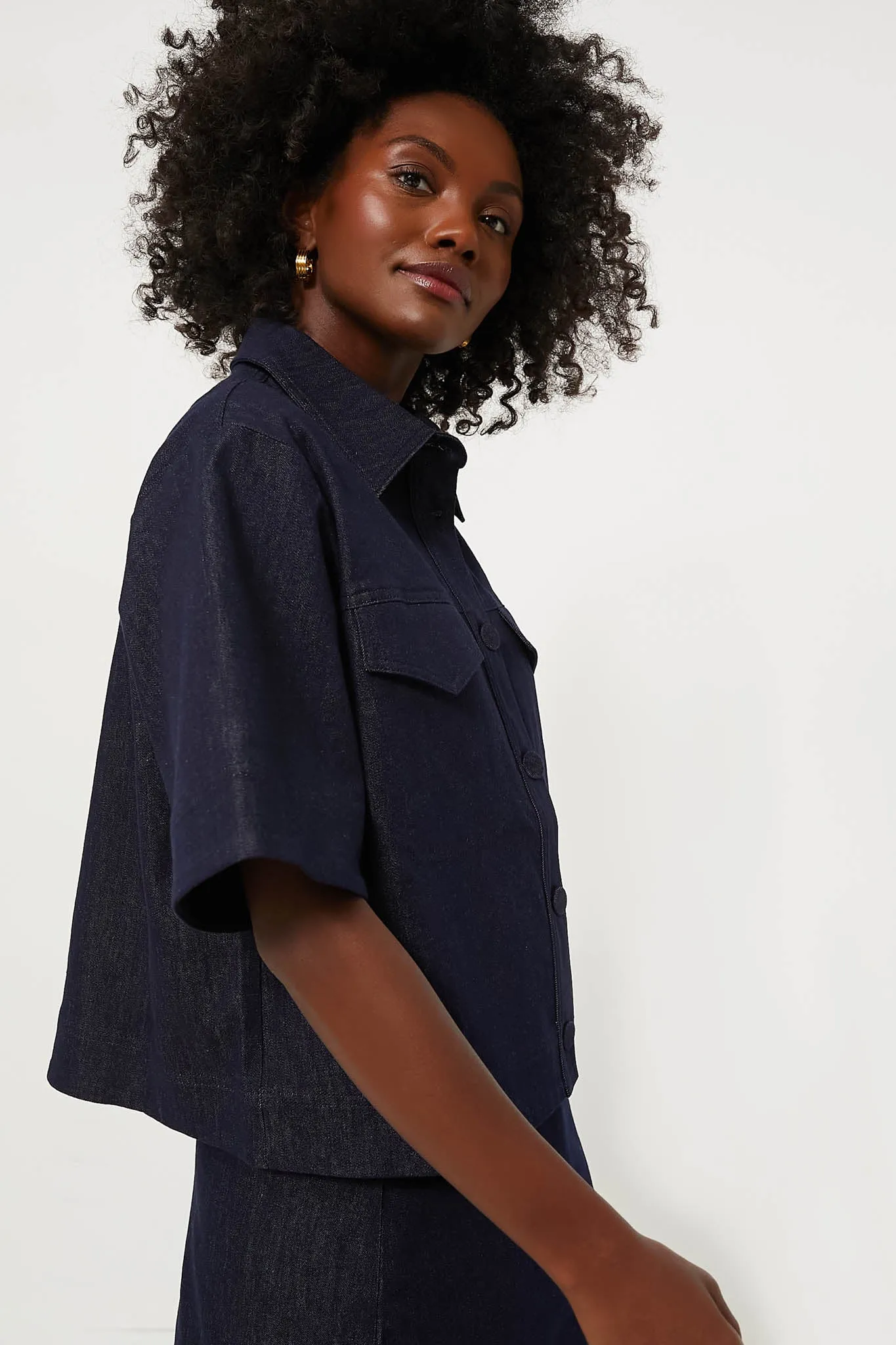 Navy Denim Tessa Top