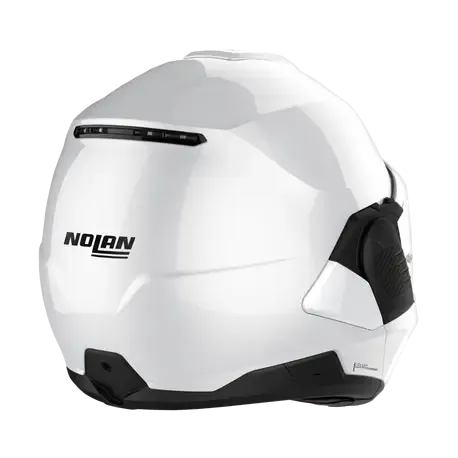 Nolan N120-1 Classic N-COM Metal White Motorcycle Helmet