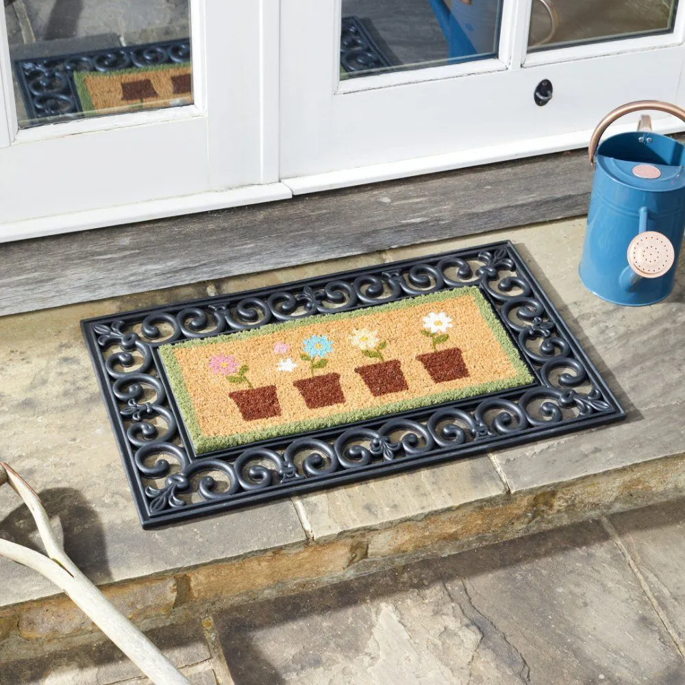 Outside In 53cm Lots of Pots Coir Doormat Insert