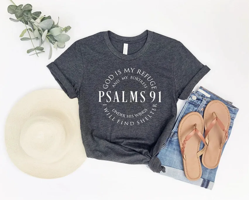 Psalms 91 Bella Canvas Graphic Tee