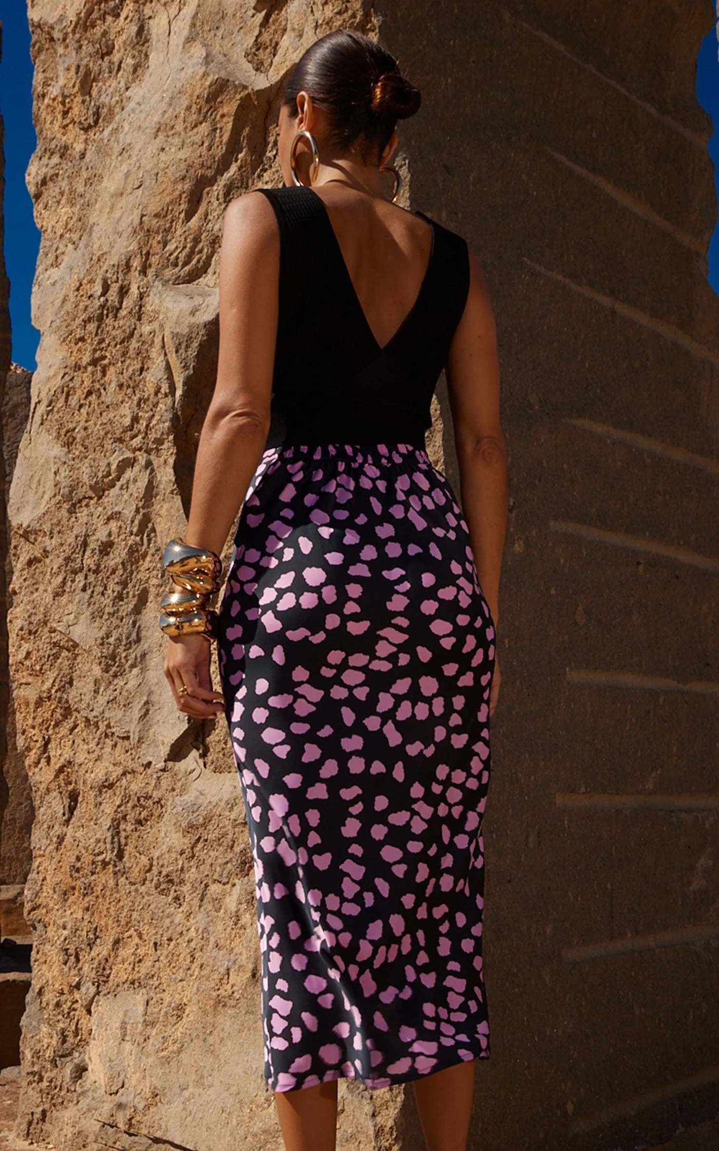 Renzo Skirt In Pink On Black Cloud