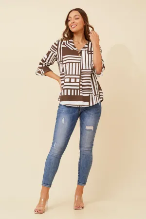 RUE STRIPE PRINT TOP