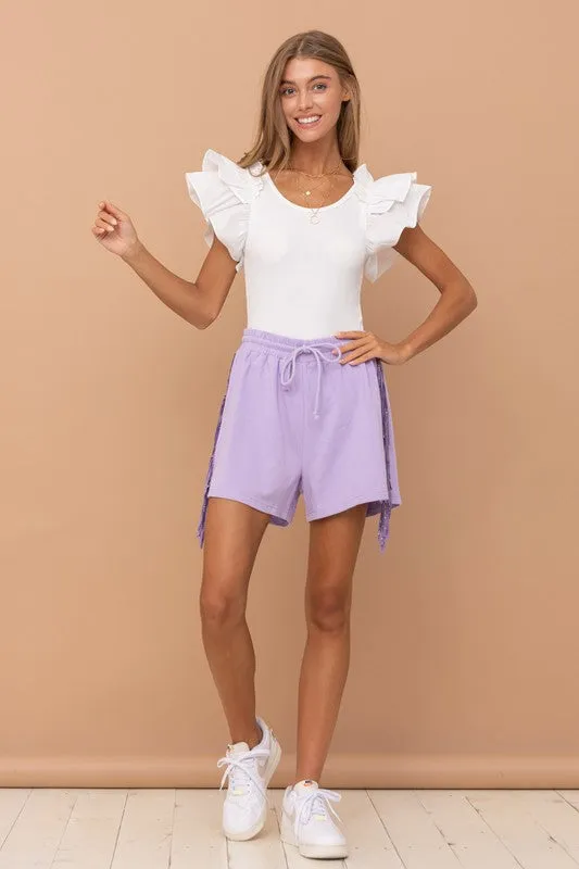 Ruffle Puff Sleeve Bodysuit