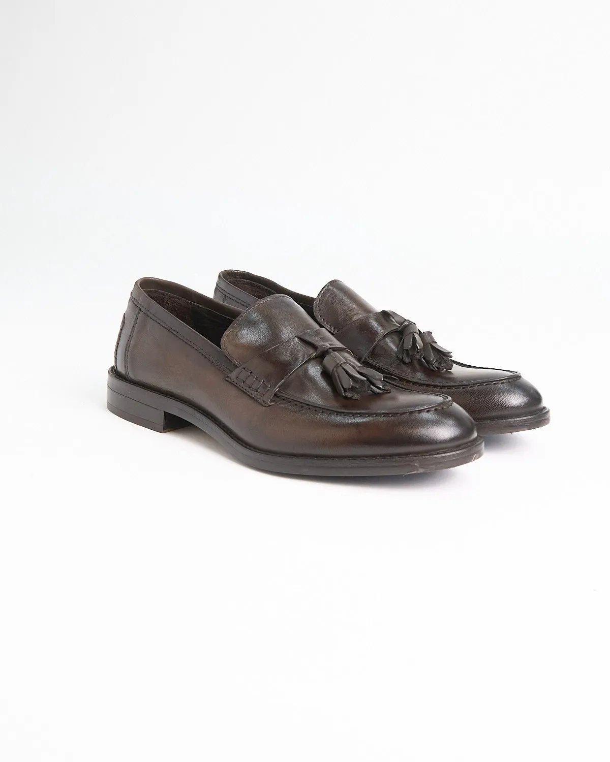 Sheepskin Burnished Tassle Loafers