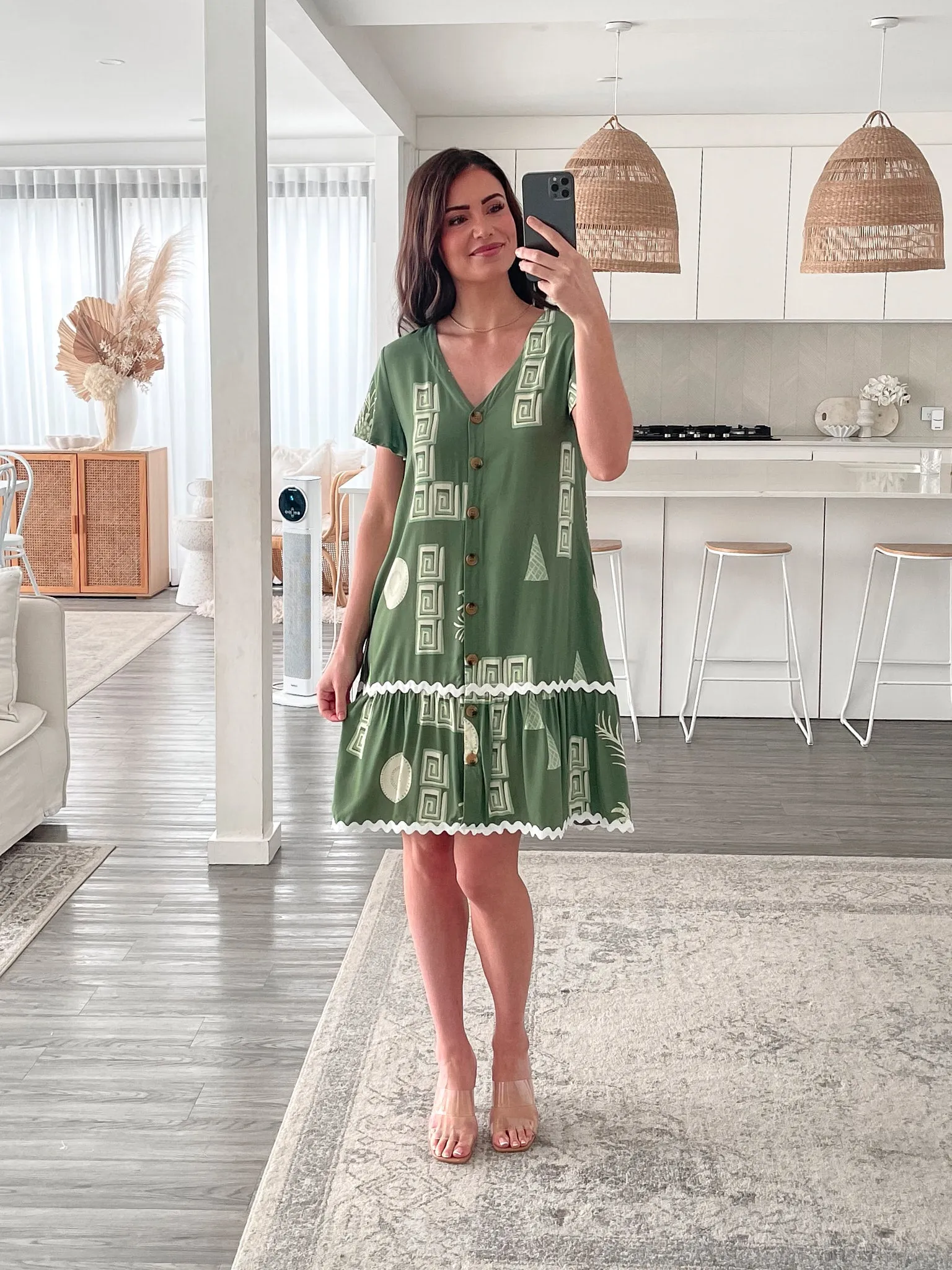 Sitara Dress - Green Print