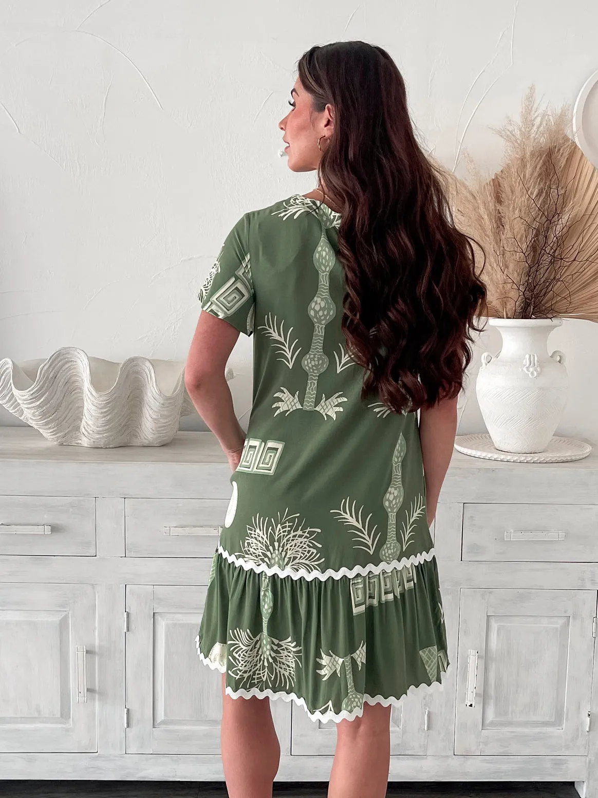 Sitara Dress - Green Print