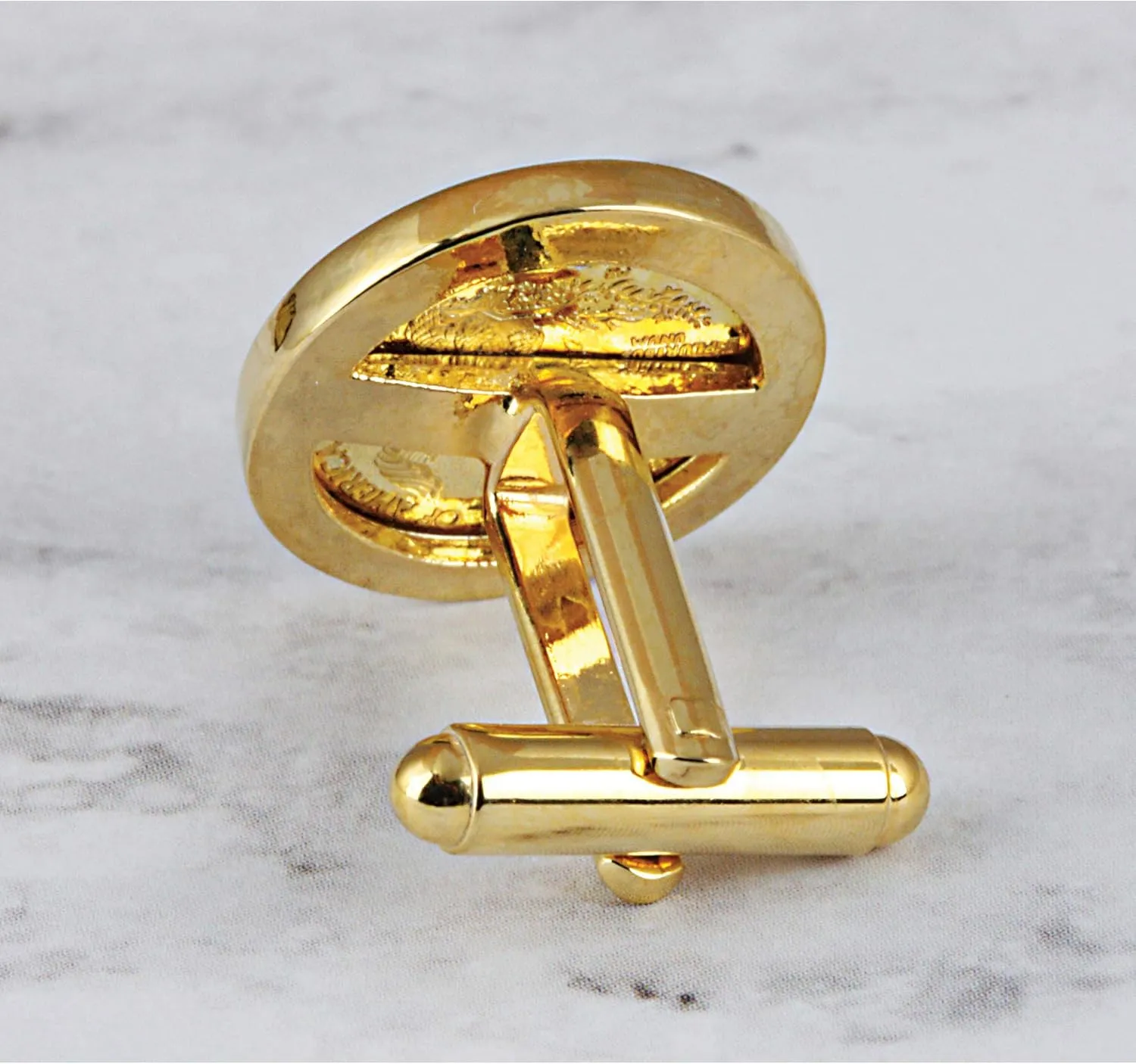 St Gaudens Design Gold Layered Replica American Eagle Coin Cufflinks | Tribute Coins | Mens Accessories
